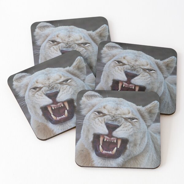 Item preview, angry white lioness  designed and sold by ChalfontArt.