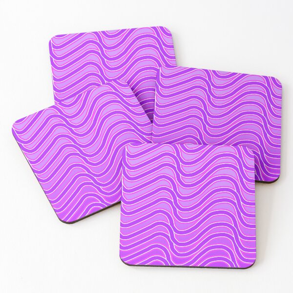 Item preview, Stay Wavy : Wavy Stripe Line Pattern on Lilac Background designed and sold by IraNiva.