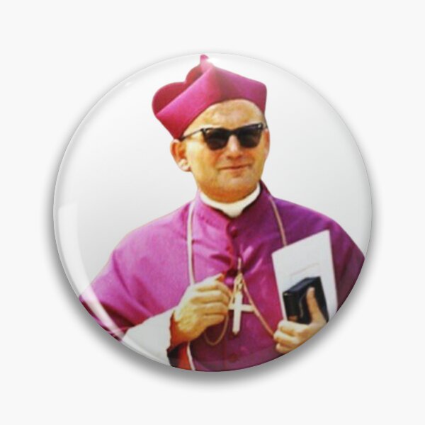 Item preview, Cardinal St. John Paul II Lolek in red with shades sun glases designed and sold by Dominika Farkašová.
