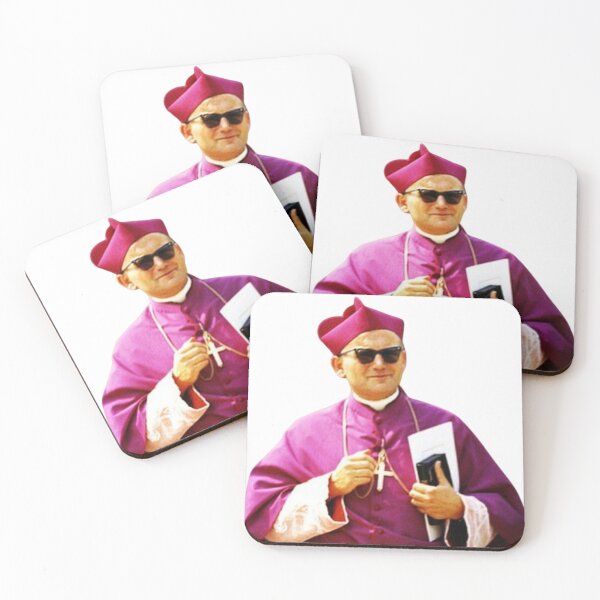 Item preview, Cardinal St. John Paul II Lolek in red with shades sun glases designed and sold by Dominika Farkašová.