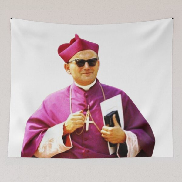 Item preview, Cardinal St. John Paul II Lolek in red with shades sun glases designed and sold by Dominika Farkašová.