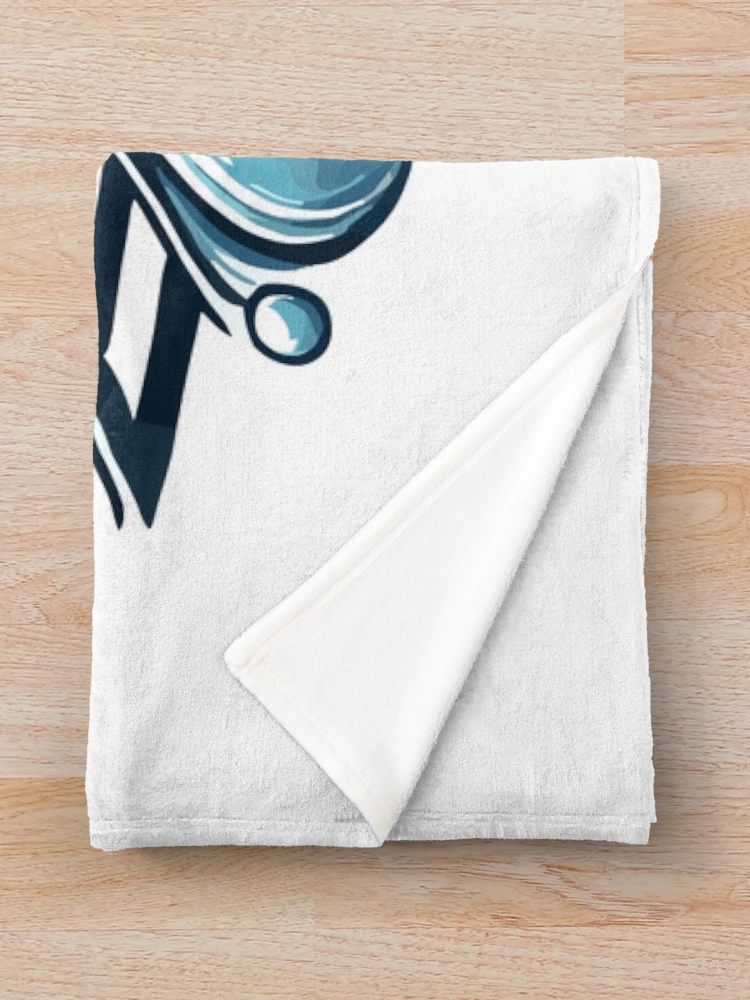 Thumbnail 3 of 6, Throw Blanket, Express Train Racing Through Abstract Waves designed and sold by ThreadQuirk.