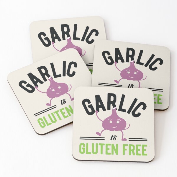 Item preview, "Garlic is Gluten-free" t shirt Bright Mode design series designed and sold by MyGluteesFree77.