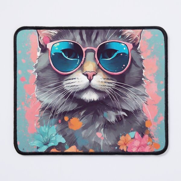 Item preview, Cat in trendy sunglasses designed and sold by M-Y-A-R-T-.