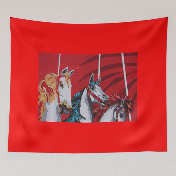 Item preview, Carousel Horses Street Art designed and sold by eddiebarronshop.