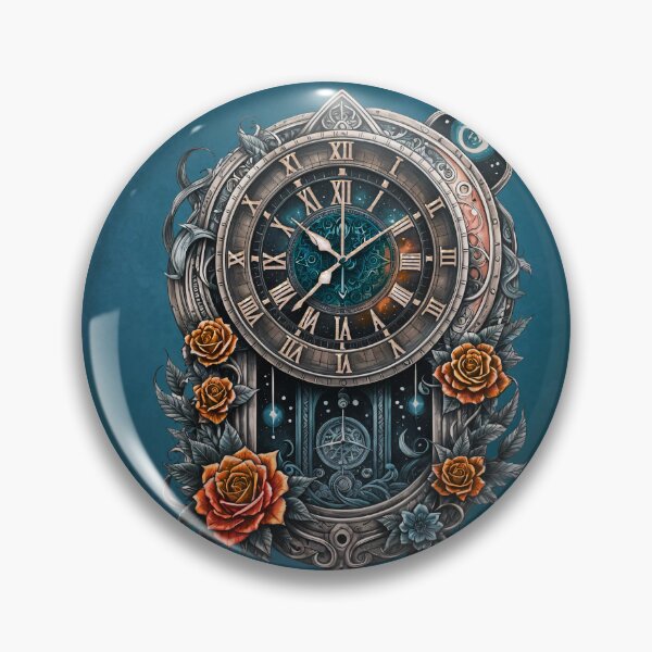 Item preview, Ornate Clock with Roses. designed and sold by nicky2342.