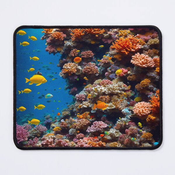 Item preview, Colorful coral reef with colorful fish designed and sold by m-y-A-I-A-R-T-.