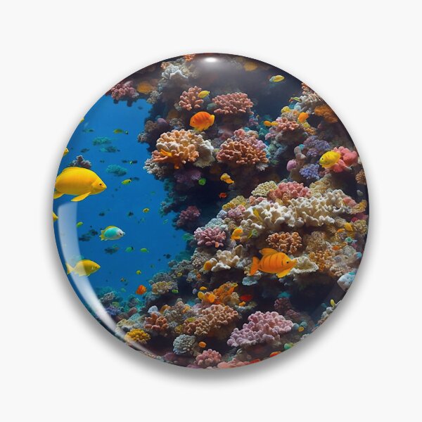 Item preview, Colorful coral reef with colorful fish designed and sold by M-Y-A-R-T-.