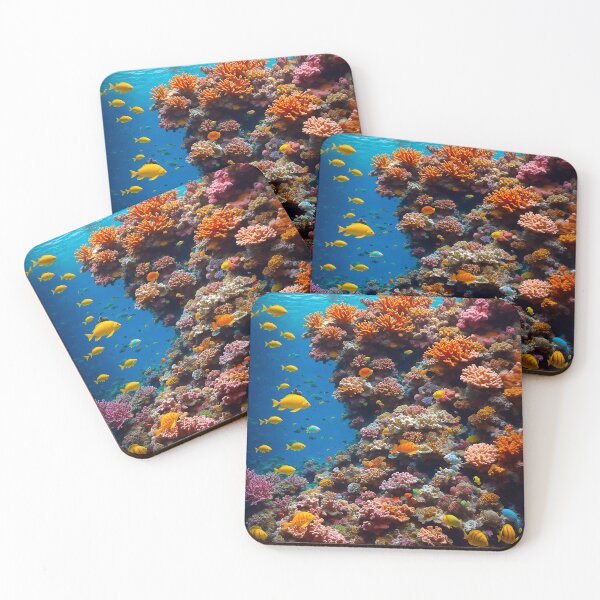 Item preview, Colorful coral reef with colorful fish designed and sold by M-Y-A-R-T-.