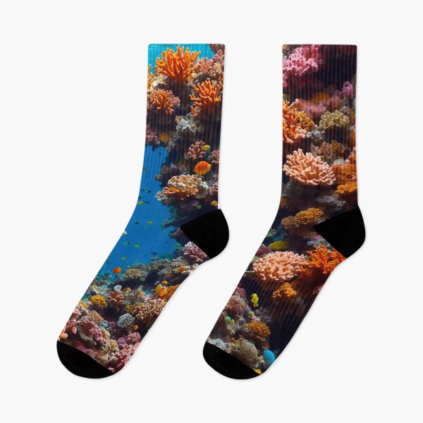 Item preview, Colorful coral reef with colorful fish designed and sold by M-Y-A-R-T-.