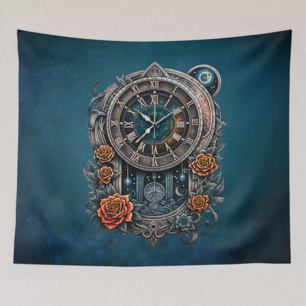 Item preview, Ornate Clock with Roses. designed and sold by nicky2342.