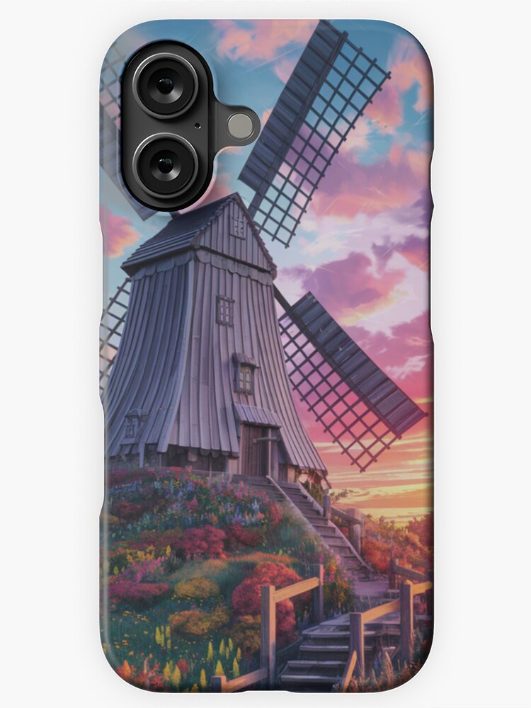 Thumbnail 1 of 4, iPhone Case, Windmill At Sunset designed and sold by Patricks-Art.