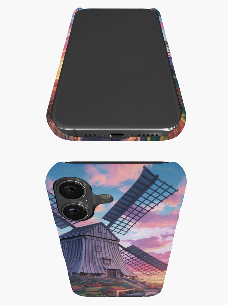 Thumbnail 3 of 4, iPhone Case, Windmill At Sunset designed and sold by Patricks-Art.