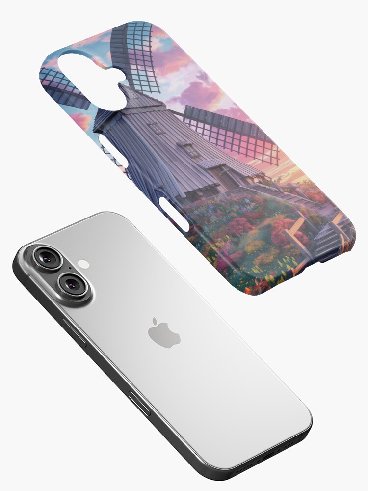 Thumbnail 2 of 4, iPhone Case, Windmill At Sunset designed and sold by Patricks-Art.