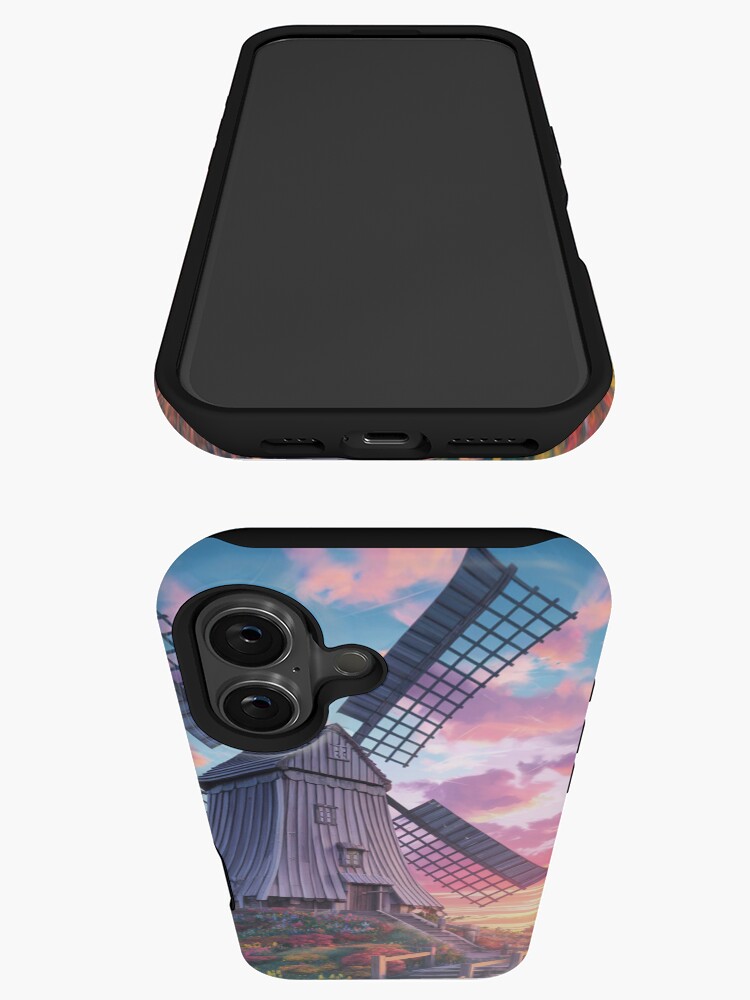 Thumbnail 3 of 4, iPhone Case, Windmill At Sunset designed and sold by Patricks-Art.