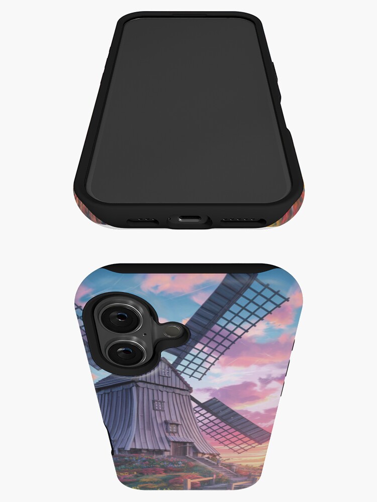 Thumbnail 3 of 4, iPhone Case, Windmill At Sunset designed and sold by Patricks-Art.
