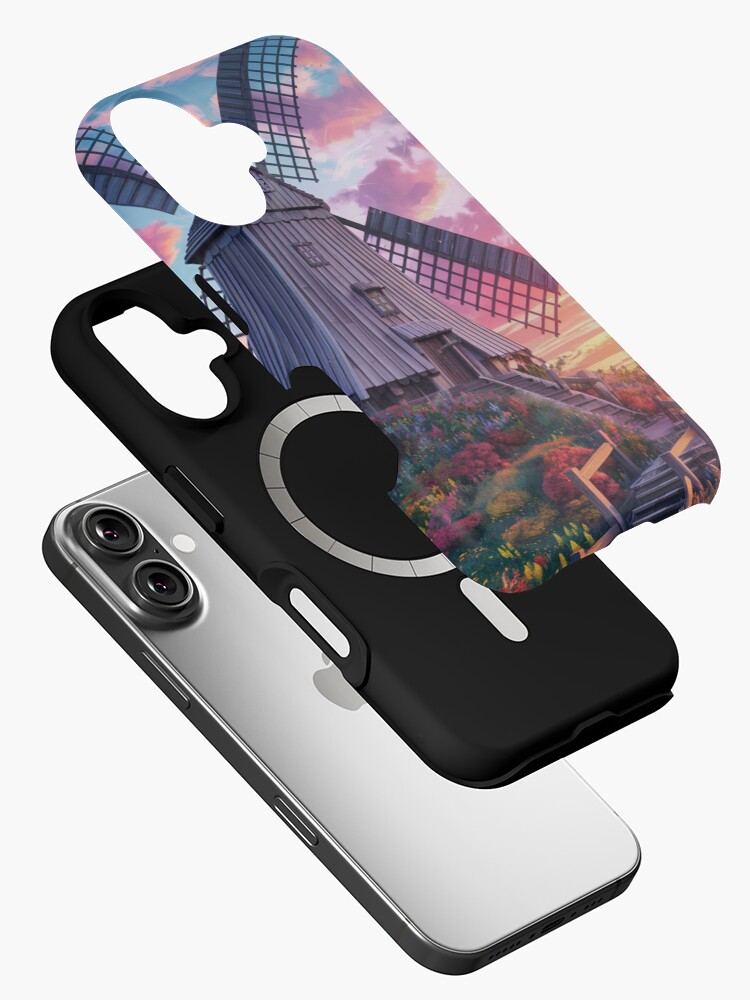 Thumbnail 2 of 4, iPhone Case, Windmill At Sunset designed and sold by Patricks-Art.