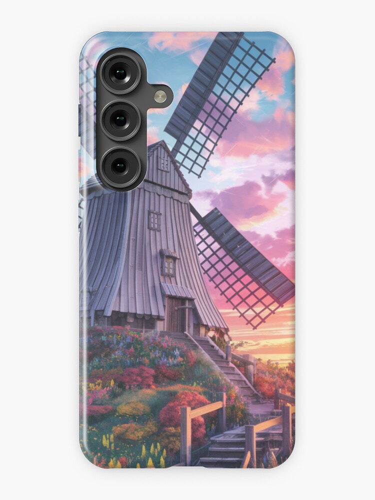 Thumbnail 1 of 4, Samsung Galaxy Phone Case, Windmill At Sunset designed and sold by Patricks-Art.