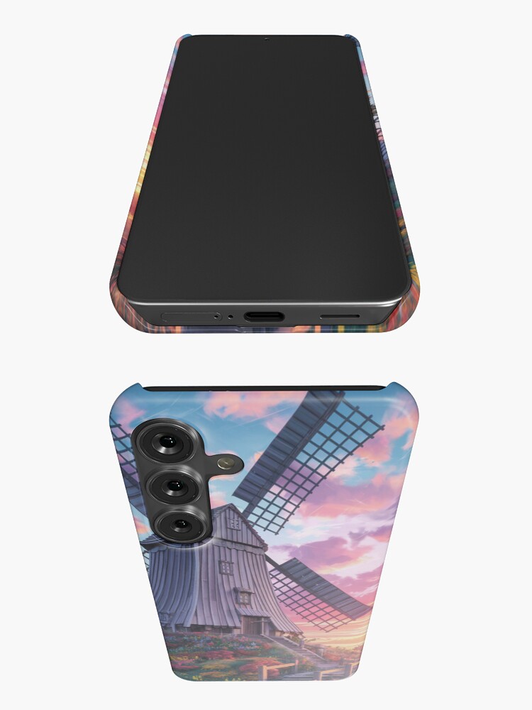 Thumbnail 3 of 4, Samsung Galaxy Phone Case, Windmill At Sunset designed and sold by Patricks-Art.