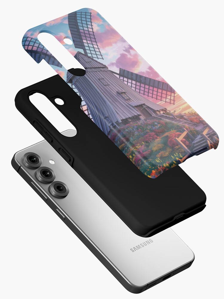 Thumbnail 2 of 4, Samsung Galaxy Phone Case, Windmill At Sunset designed and sold by Patricks-Art.