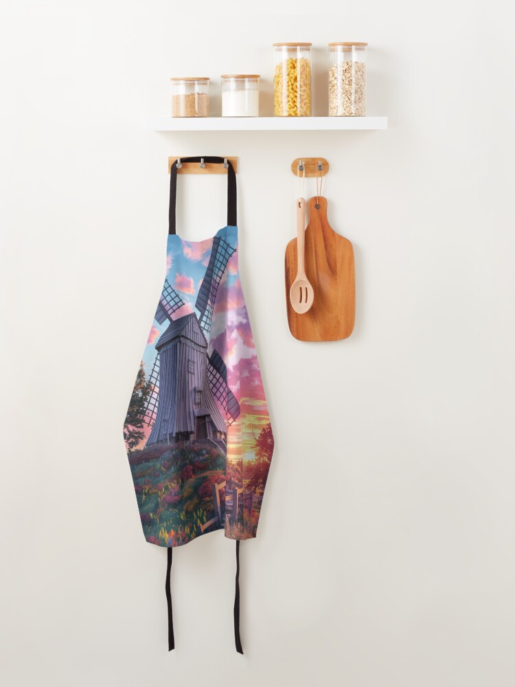 Thumbnail 4 of 6, Apron, Windmill At Sunset designed and sold by Patricks-Art.