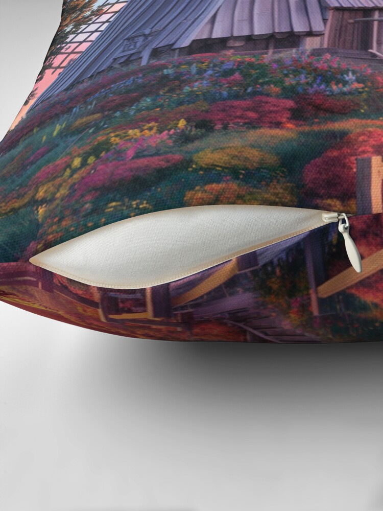 Thumbnail 2 of 4, Pillow, Windmill At Sunset designed and sold by Patricks-Art.
