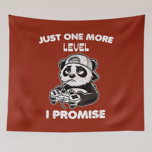 Item preview, Bored Panda with Game Controller - Just One More Level I Promise designed and sold by MaateoDesign.