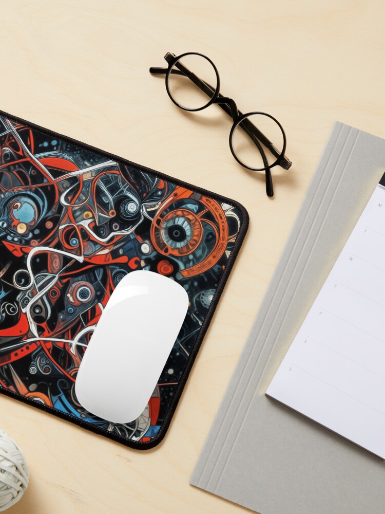 Aperçu 3 sur 5. Tapis de souris avec l'œuvre Alcaloids 218 créée et vendue par oduchossoir.