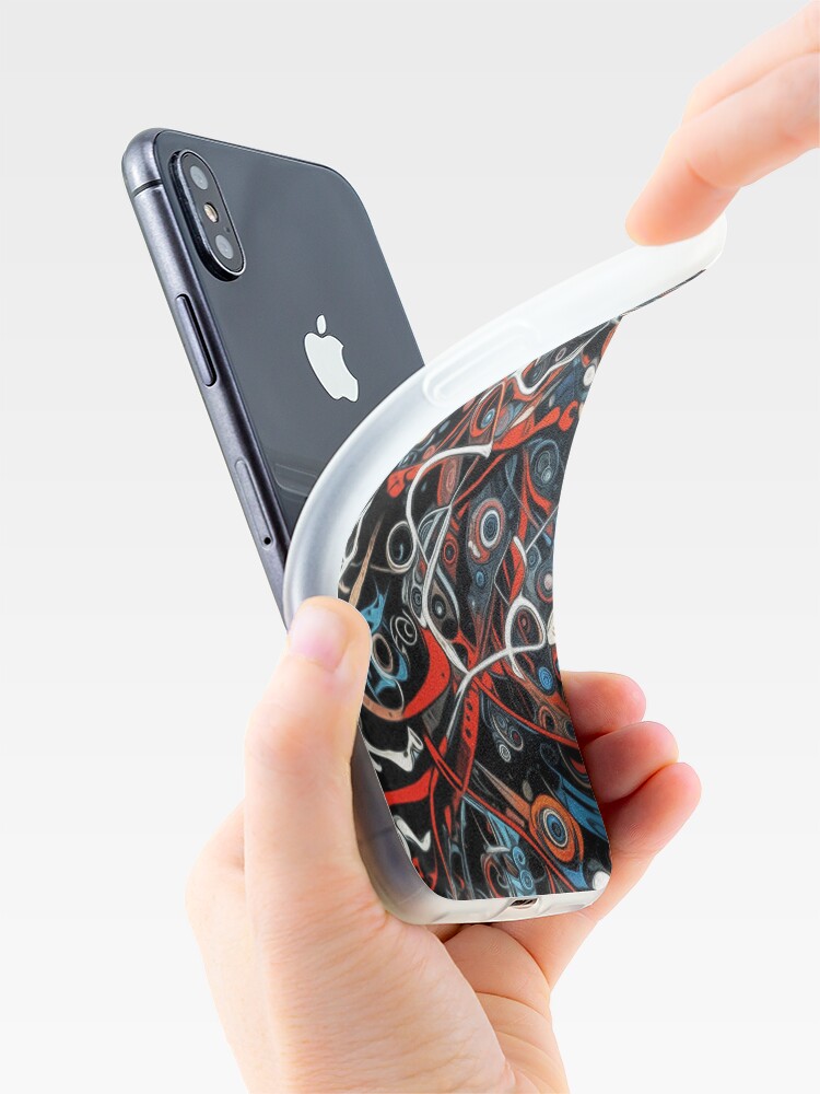 Aperçu 4 sur 5. Coque iPhone avec l'œuvre Alcaloids 218 créée et vendue par oduchossoir.