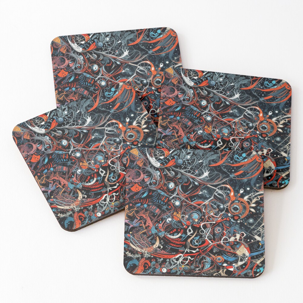 Aperçu de l'œuvre Dessous de verre (lot de 4) créée et vendue par oduchossoir.