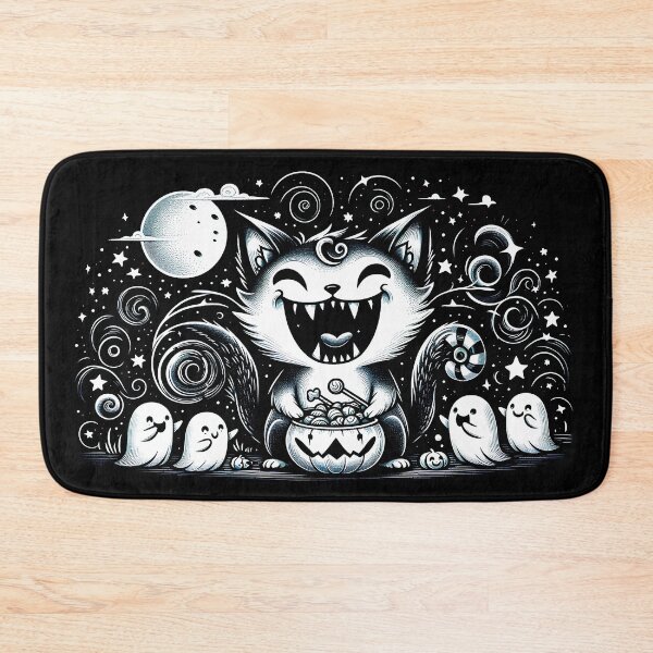 Item preview, Ghosts Want Treats From Happy Vampire Cat designed and sold by HappyHavenStu.