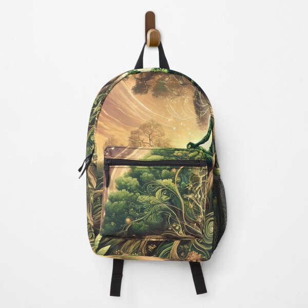 Item preview, Meditation under a mystical tree with magic mushrooms designed and sold by TrippyPsycheArt.