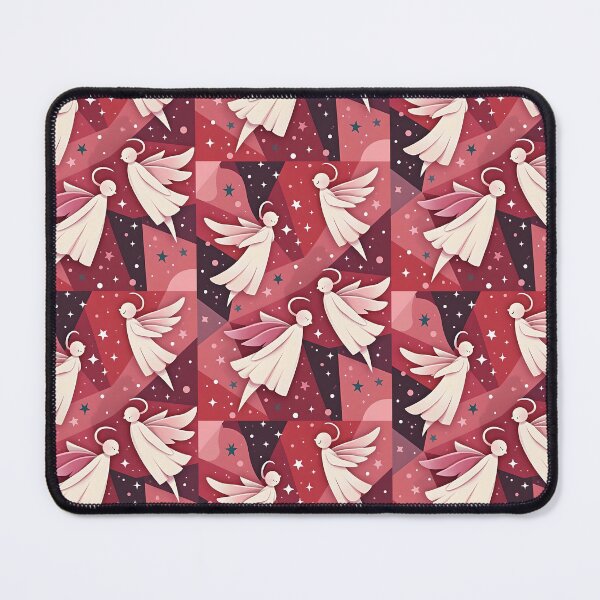 Item preview, Angelic Figures Retro Modern Pink Kitschmas designed and sold by taiche.