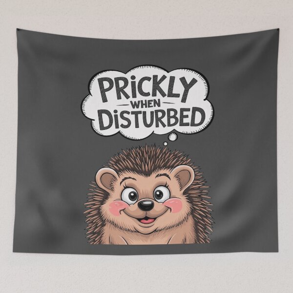 Item preview, Prickly When Disturbed Hedgehog Cartoon - Cute and Funny Animal Design designed and sold by Witsprings.