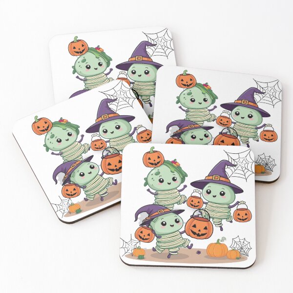 Item preview, Adorables brujas bacterianas con linternas de Halloween designed and sold by AdoraSticks.