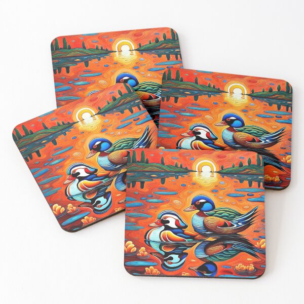 Item preview, Mandarin Ducks at sunset designed and sold by George Hutton Hunter.