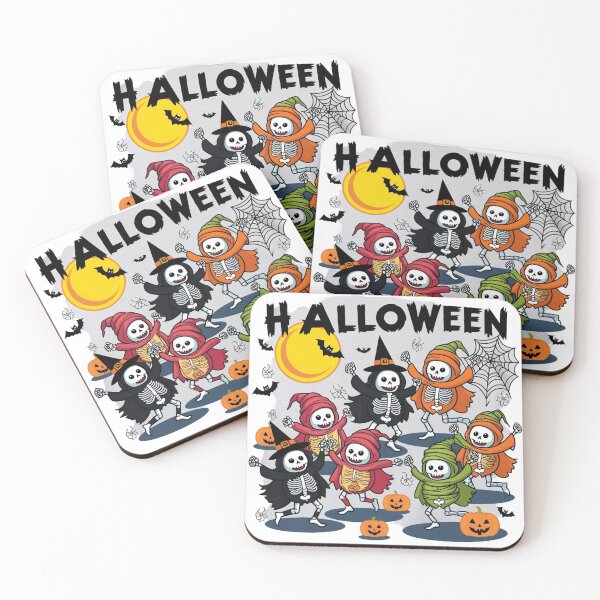 Item preview, Charming Microbes as Skeletons in a Halloween Party designed and sold by AdoraSticks.