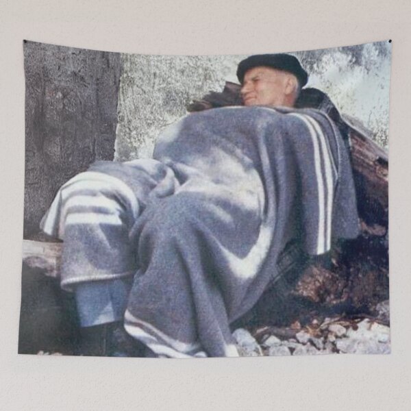 Item preview, Karol Wojtyla St Pope John Pope II Hiking Sleeping under the tree designed and sold by Dominika Farkašová.