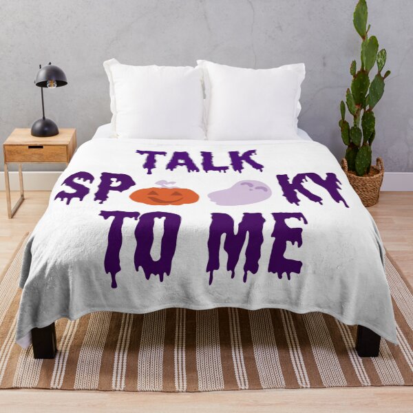 Item preview, Talk Spooky To Me Purple Ghost Pumpkin Boo Cute designed and sold by Sketchbook Studio by Aqsaa.