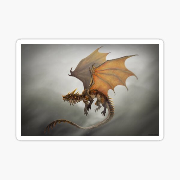 Item preview, Flying dragon designed and sold by Laura Cavus Illustrations.