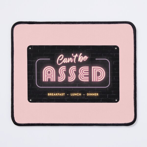 Item preview, Funny Neon Sign "Can't Be Assed" – Humourous Wall Art for Chill Vibes designed and sold by Stevie-Please.