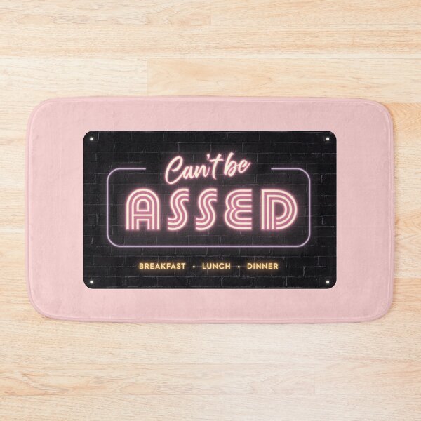 Item preview, Funny Neon Sign "Can't Be Assed" – Humourous Wall Art for Chill Vibes designed and sold by Stevie-Please.