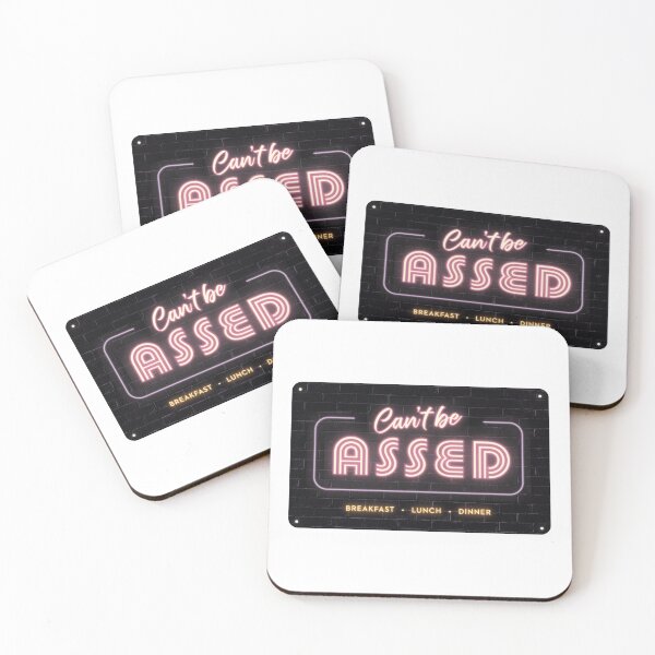 Item preview, Funny Neon Sign "Can't Be Assed" – Humourous Wall Art for Chill Vibes designed and sold by Stevie-Please.