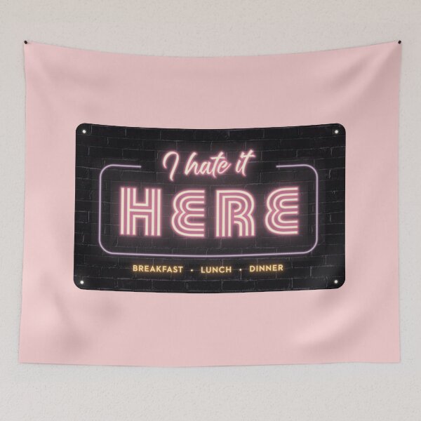 Item preview, Funny Neon Sign "I Hate It Here" – Humorous Wall Art for Bad Days designed and sold by Stevie-Please.