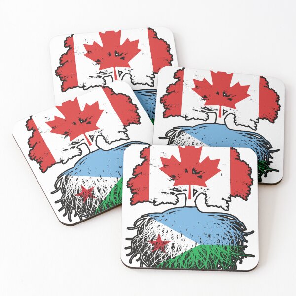 Item preview, Djibouti Djiboutian Canadian Canada Tree Roots Flag designed and sold by FlagX.