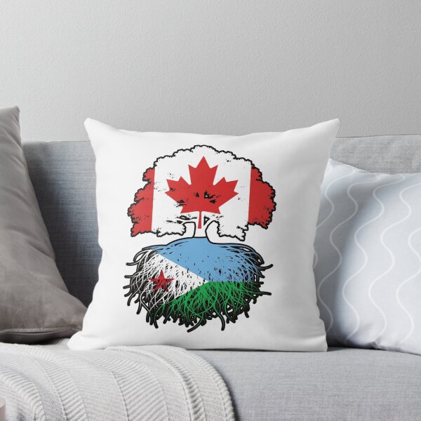 Item preview, Djibouti Djiboutian Canadian Canada Tree Roots Flag designed and sold by FlagX.