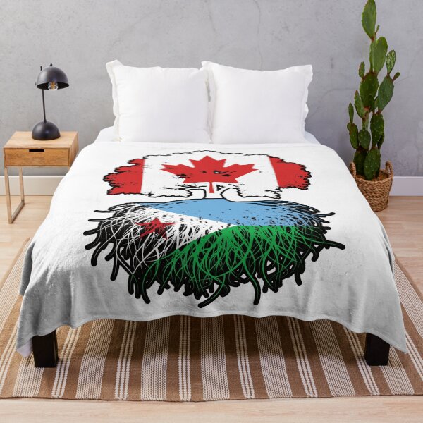 Item preview, Djibouti Djiboutian Canadian Canada Tree Roots Flag designed and sold by FlagX.