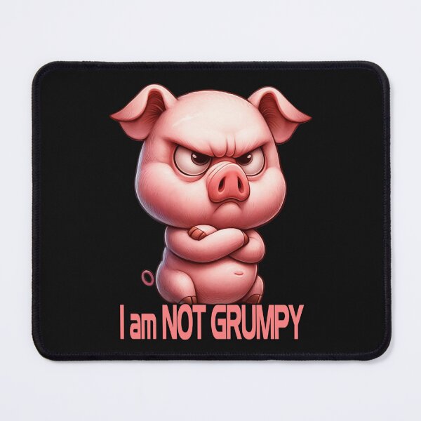 Item preview, Grumpy sarcastic pink pig designed and sold by LoneAngel.