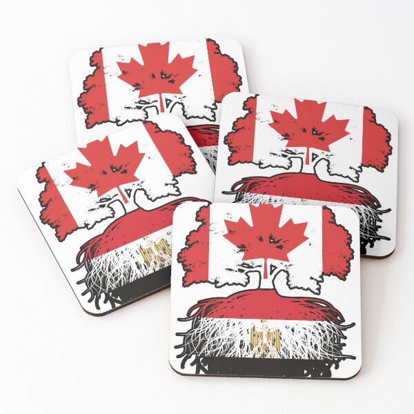 Item preview, Egypt Egyptian Canadian Canada Tree Roots Flag designed and sold by FlagX.