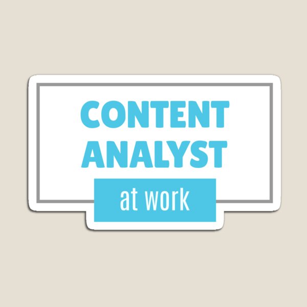 Item preview, content analyst, work, marketing, profession designed and sold by Work life.